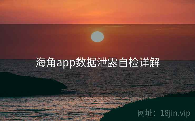 海角app数据泄露自检详解
